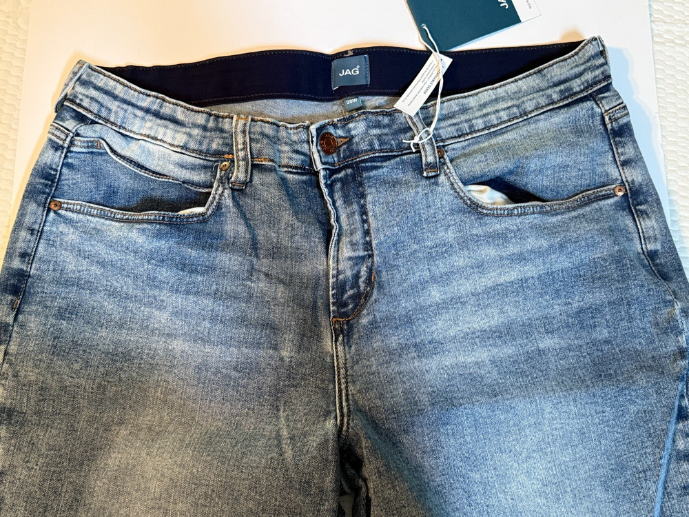 JAG Ruby Mid-Rise Straight Cropped Blue Jeans Size 20W /26 Inseam NEW with Tags